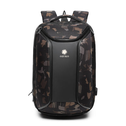 ozuko new men's business backpack student multi-functional computer backpack usb waterproof Korean style backpack 