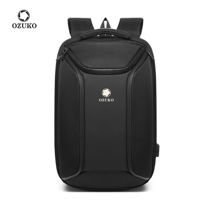 ozuko new men's business backpack student multi-functional computer backpack usb waterproof Korean style backpack 