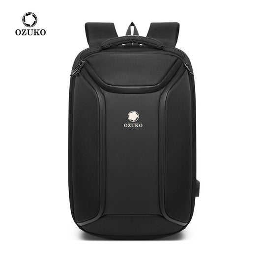 ozuko new men's business backpack student multi-functional computer backpack usb waterproof Korean style backpack 