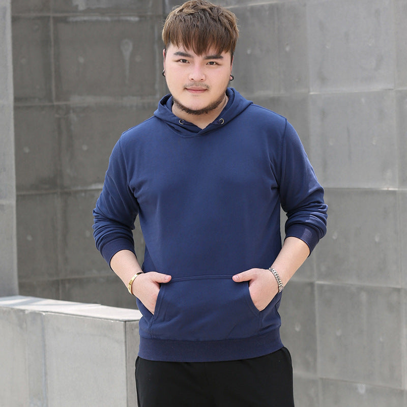 新款5XL至7XL特惠男装冬季男式运动卫衣连帽毛圈个性印花MQ000