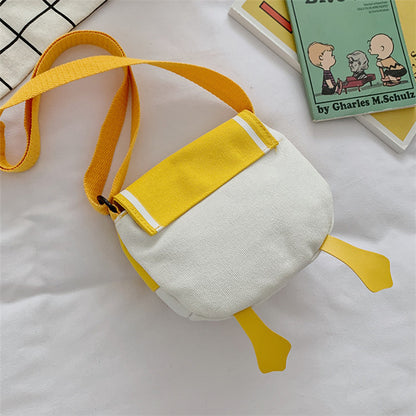 Duck butt bag 2020 new trendy summer girly canvas crossbody bag ins cute literary shoulder bag