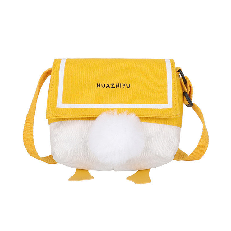 Duck butt bag 2020 new trendy summer girly canvas crossbody bag ins cute literary shoulder bag