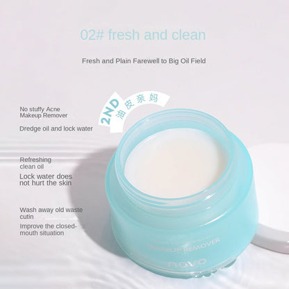 NOVO Lightweight Cleansing Balm Delicate, Soft and Refreshing Cleansing Oil Cleanses Face, Eyes and Lips for Deep Cleansing 