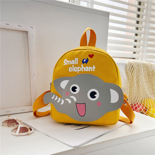 Children's Bags 1-3-5 Years Old Boys Canvas Backpack Cartoon Cute Girl Backpack Baby Kindergarten School Bag 