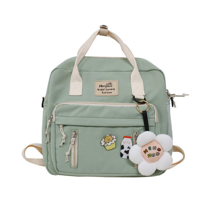 ins flower handbag forest girl student versatile crossbody bag 2023 new trendy internet celebrity backpack backpack 