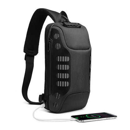 ozuko new waterproof men's chest bag trendy fashion cross-shoulder bag men's sports trendy brand business chest bag wholesale 