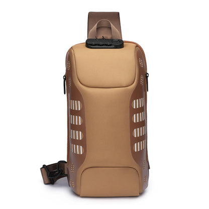ozuko new waterproof men's chest bag trendy fashion cross-shoulder bag men's sports trendy brand business chest bag wholesale 