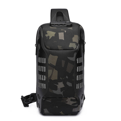 ozuko new waterproof men's chest bag trendy fashion cross-shoulder bag men's sports trendy brand business chest bag wholesale 