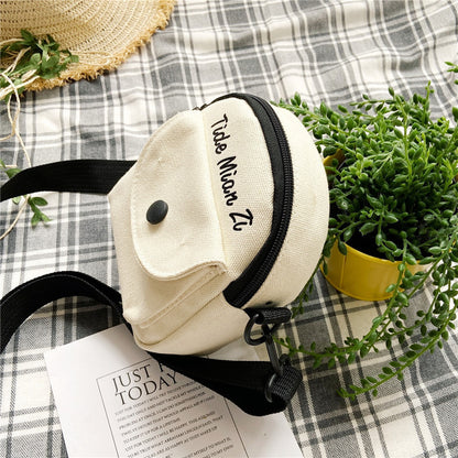 Korean style canvas bag women's crossbody bag small bag cute student backpack 2021 new trendy student Harajuku shoulder bag