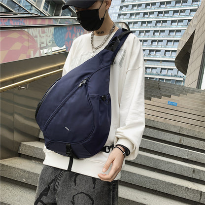 日系工装斜挎包潮牌尼龙运动休闲包学生多功能单肩包男机能斜背包