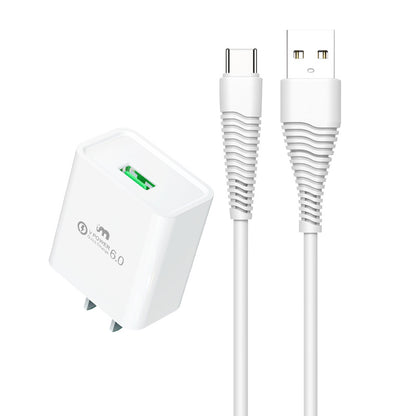 佰通K4适用iPhone安卓Type-C闪充套装22.5W快充数据线充电器