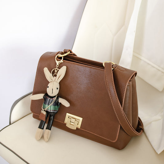 Fashion cross-body small bag women's color matching handbag casual fashion shoulder bag 2023 spring new small square bag 