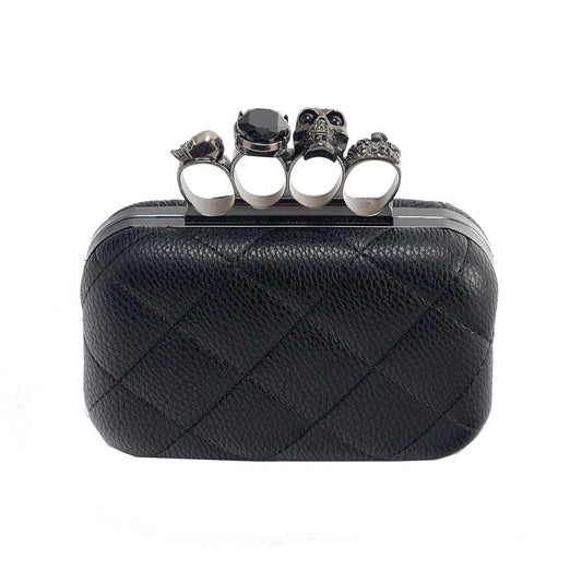 2023 New Hand Skull Ring Hand Retro Dinner Bag Chain Bag Shoulder Bag European and American Beauty Bag 
