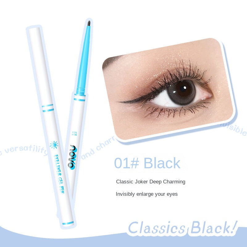 NOVO gel eyeliner pencil has a very fine touch and is smooth and natural in one stroke. It is not easy to smudge. 