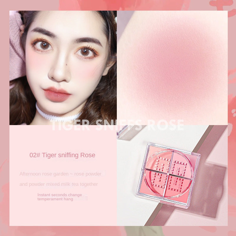 NOVO four-square blush nude makeup natural matte blush niche brand makeup affordable students novice beginners 