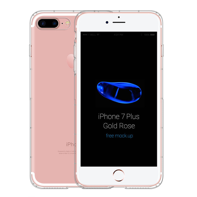 适用iPhone11Pro 12 13 8Plus手机透明壳XR XSMax气囊防摔保护套