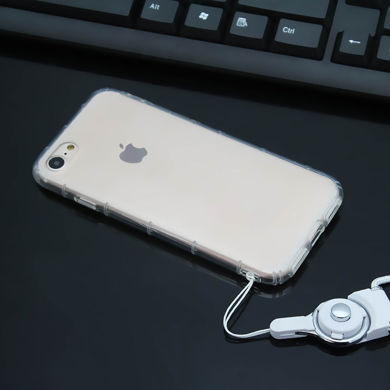适用iPhone11Pro 12 13 8Plus手机透明壳XR XSMax气囊防摔保护套