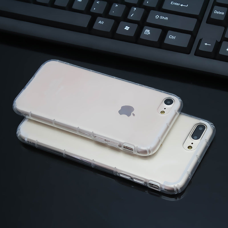 适用iPhone11Pro 12 13 8Plus手机透明壳XR XSMax气囊防摔保护套