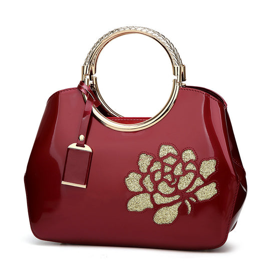2023 New Fashion Patent Leather Handbag Women's Bag Glossy Women's Bag Shoulder Crossbody Bag Factory Direct Supply Wholesale Bags 