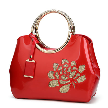 2023 New Fashion Patent Leather Handbag Women's Bag Glossy Women's Bag Shoulder Crossbody Bag Factory Direct Supply Wholesale Bags 