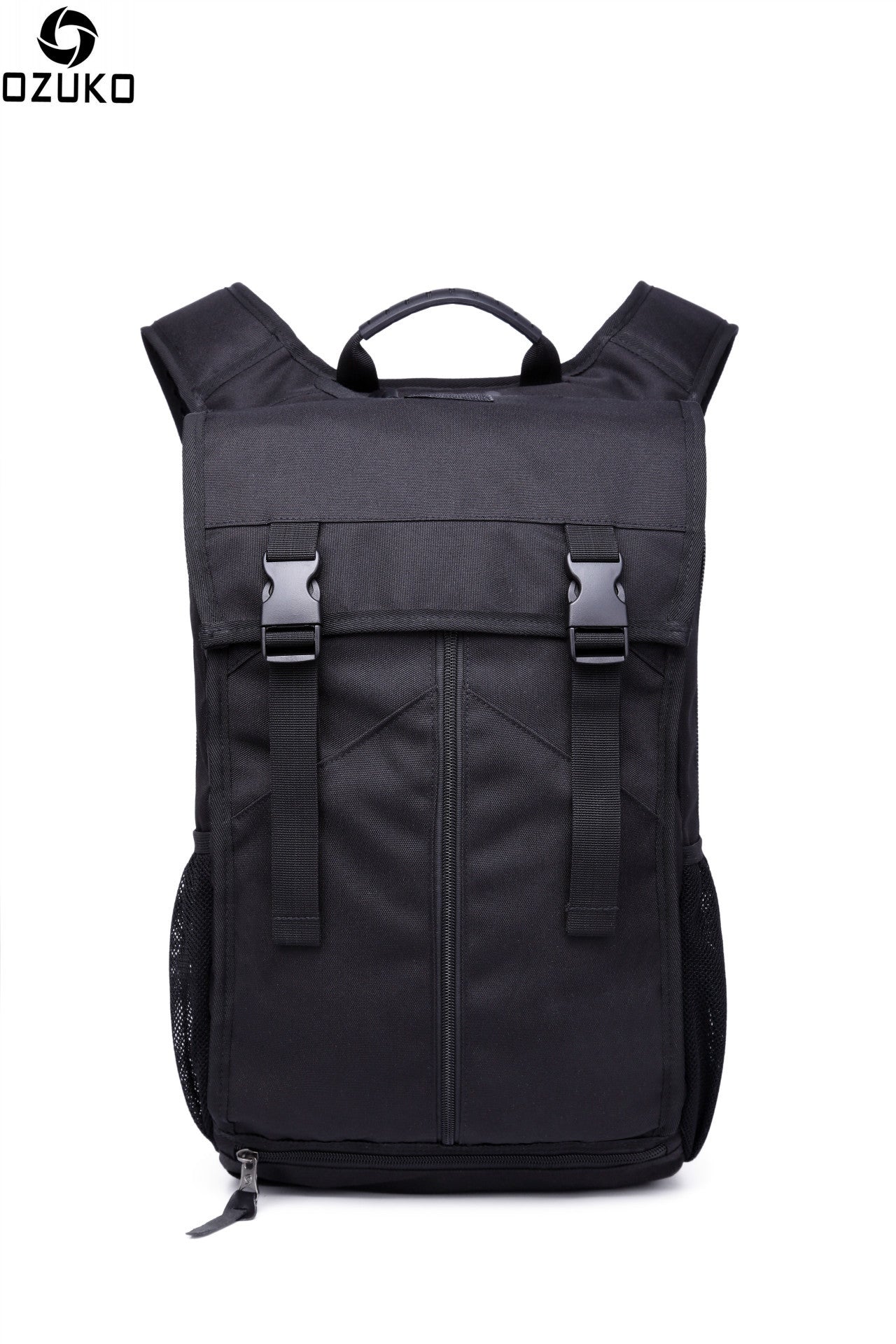 Ozuko New Backpack Male Student Backpack Oxford Cloth Waterproof Casual Large Capacity Computer Bag Logo 