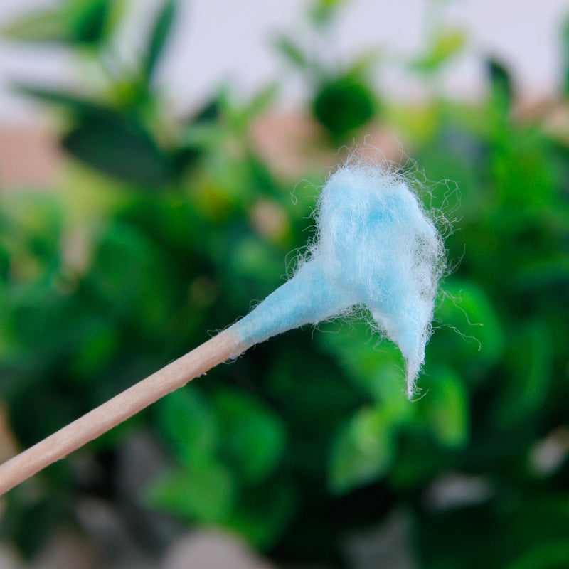 [Xinlemei] Manufacturer of disposable bamboo wooden swab cotton swabs for beauty makeup colored cotton color cleansing makeup cotton swabs 200 pieces/box