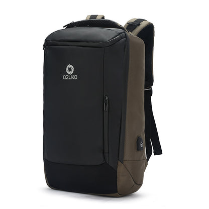 ozuko new business backpack men's outdoor multi-functional travel bag cross-border waterproof 17-inch computer backpack 