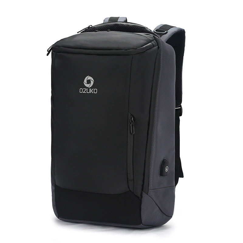 ozuko new business backpack men's outdoor multi-functional travel bag cross-border waterproof 17-inch computer backpack 