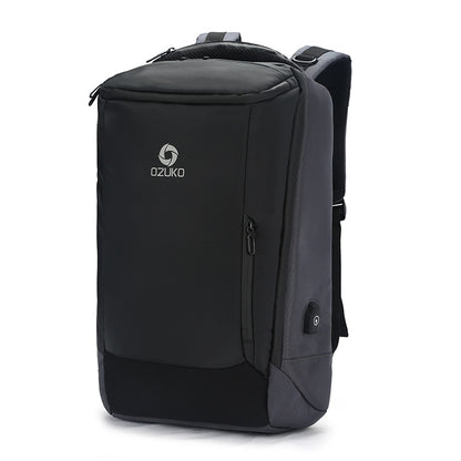 ozuko new business backpack men's outdoor multi-functional travel bag cross-border waterproof 17-inch computer backpack 
