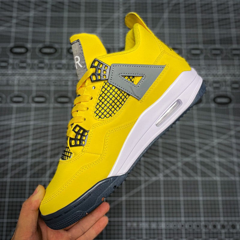 Putian Shoes Factory Wholesale Standard Pure AJ4 White Cement Hot Lava Wing Sports Men's Shoes Actual Basketball Sneakers 