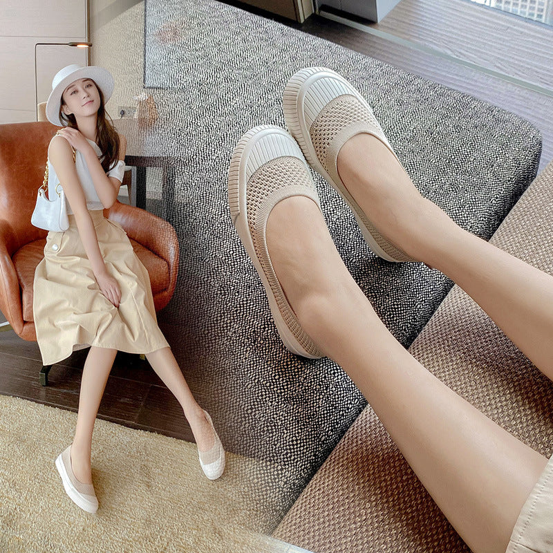 Fisherman shoes women's evening wind 2023 summer new canvas shoes thin section breathable women's shoes slip on soft sole shoes 