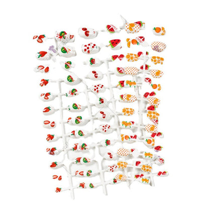 Fingernail Manicure Summer Fruit Series Children's Fake Nails 24 Pieces Strip Cartoon Full Sticker Removable Nail Art Pieces