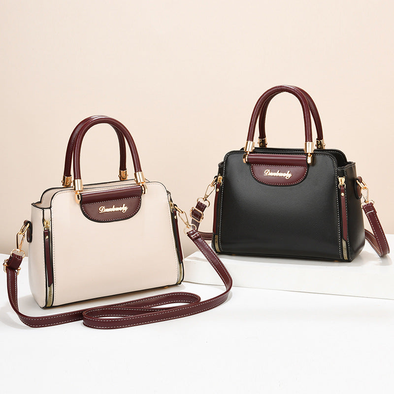 [Foreign Trade Recommendation] Bags for Women 2022 New Fashion Color Matching Handbag Korean Style Large Capacity Shoulder Crossbody Bag 