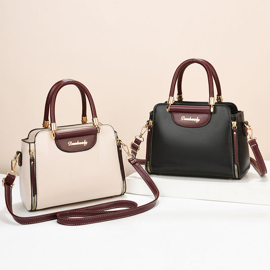 [Foreign Trade Recommendation] Bags for Women 2022 New Fashion Color Matching Handbag Korean Style Large Capacity Shoulder Crossbody Bag 