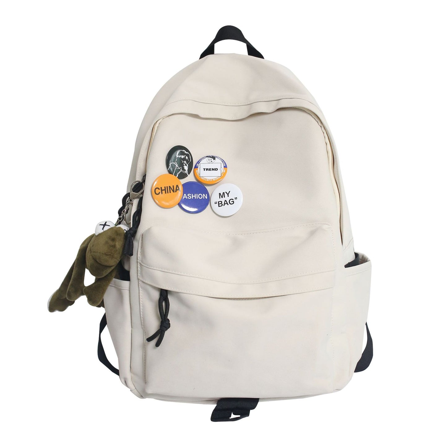 2023 new Korean version Harajuku ulzzang middle school student schoolbag simple large capacity Japanese solid color campus backpack