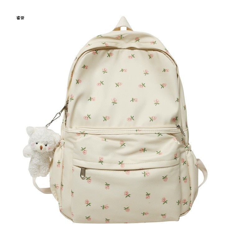 New style backpack for women Korean version bear horizontal