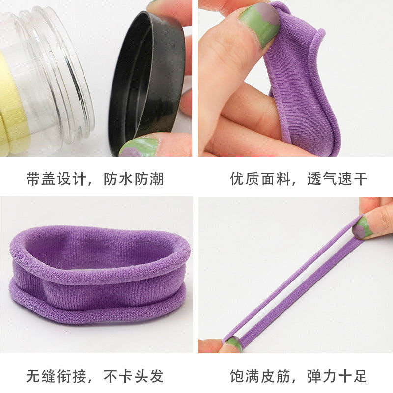 Korean version of 20 canned high-elastic head rope simple temperament girl Sen Department towel ring seamless rubber band wholesale 