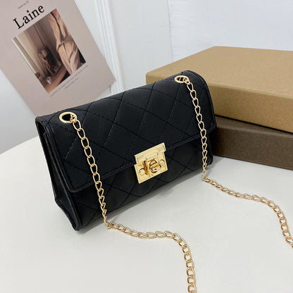 绣花小方包2021ladies bags韩版女士单肩包跨境包包女菱格链条包