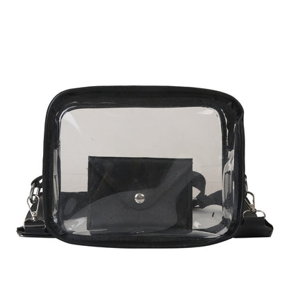 2023 New Broadband Bag Women's Crossbody Bag Fashion Casual Small Fresh Shoulder Envelope Bag Transparent Jelly Bag