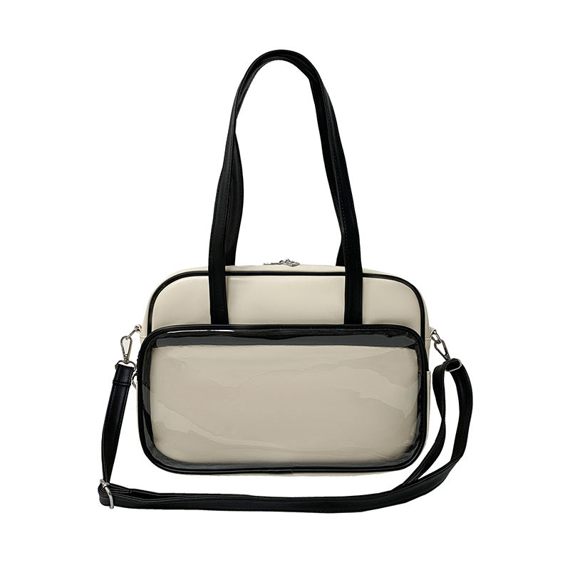 Square Fashion Tote Bag Women 2023 New Soft Leather Large Capacity Shoulder Messenger Bag College Student Ruiying Handbag 
