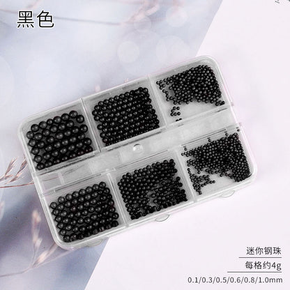 Nail Art Accessories Internet Celebrity 2023 New Mixed Pearl Flowers Flat Bottom Diamond Steel Beads Gold Foil as Nail Decorations 