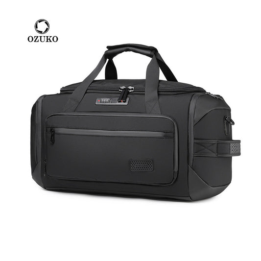 Ozuko portable travel bag large capacity shoulder sports bag can be inserted into the trolley case short-distance wet and dry separation fitness bag 