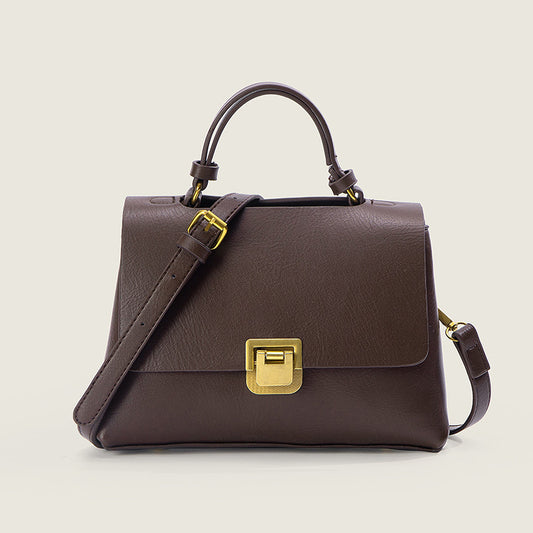 Summer retro small bag women's bag 2023 new crossbody bag simple European and American shoulder bag fashionable texture handbag 