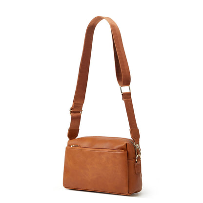 Women's bag single shoulder crossbody small bag 2023 new multi-zipper water repellent PU women's bag women's small square bag 
