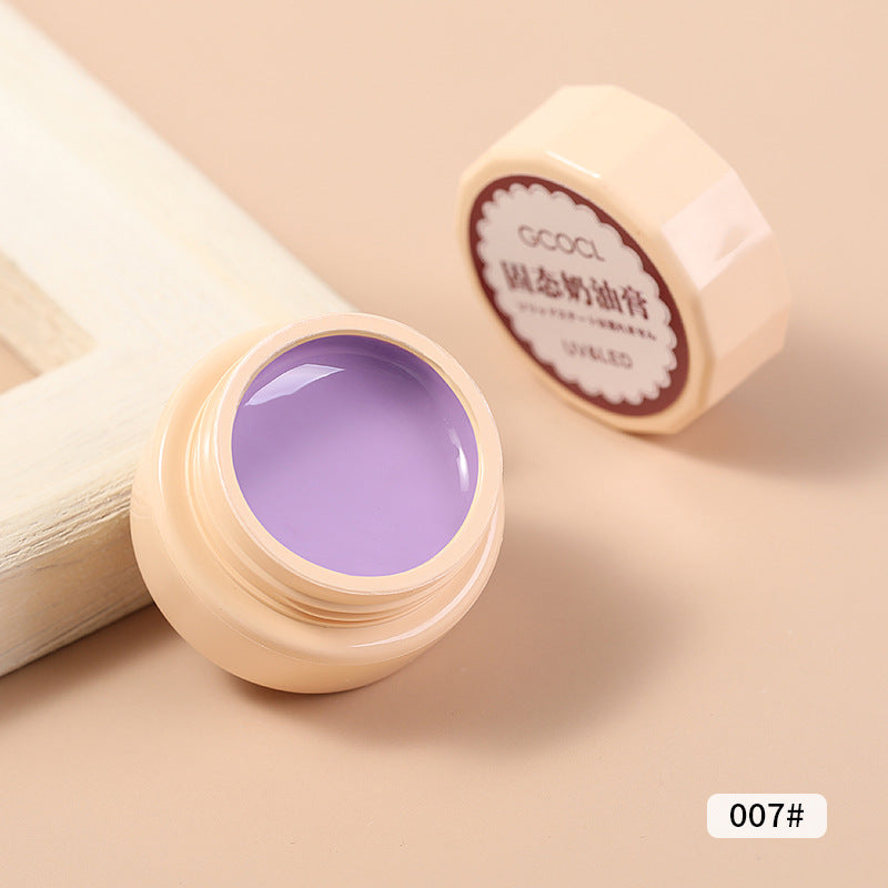 Nail polish glue Japanese-style canned mousse painted glue phototherapy removable long-lasting solid glue cream nail polish