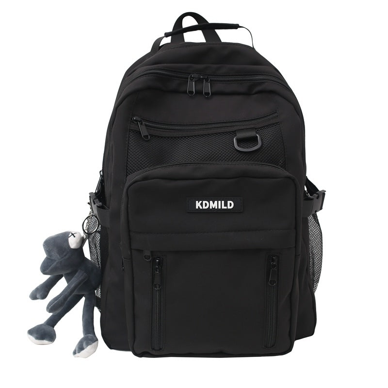 School bag male ins Korean version Harajuku ulzzang female high school student versatile large capacity multi-layer backpack backpack 