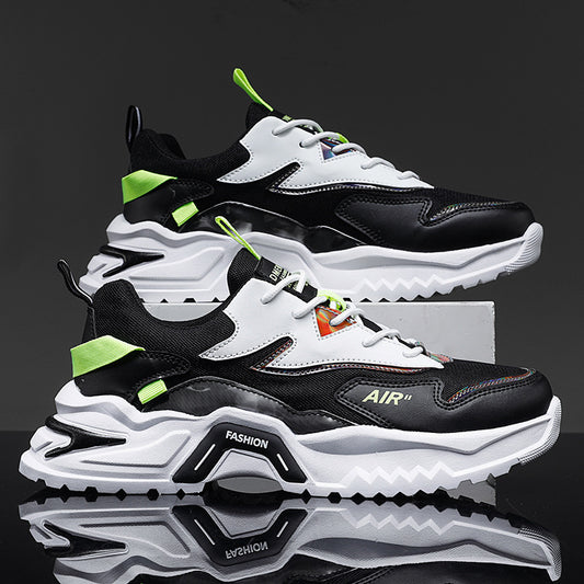Summer breathable men's shoes 2023 new sports running white shoes mesh surface casual little white daddy mesh shoes Putian trendy shoes