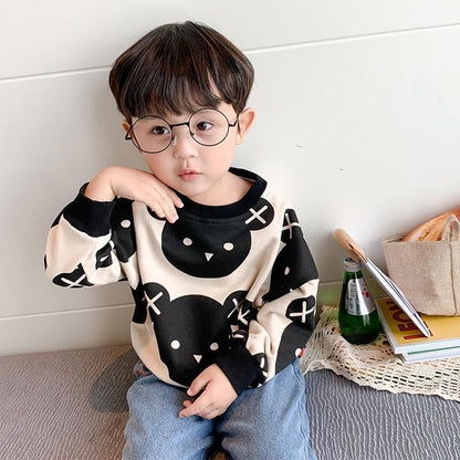 Boys' autumn sweatshirts 2022 new children's clothing Korean style long-sleeved tops Internet celebrity foreign style trendy spring and autumn styles for children