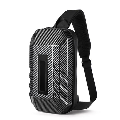 Ozuko trendy men's bag crossbody bag large capacity smart LED hard shell chest bag outdoor sports men's crossbody bag 