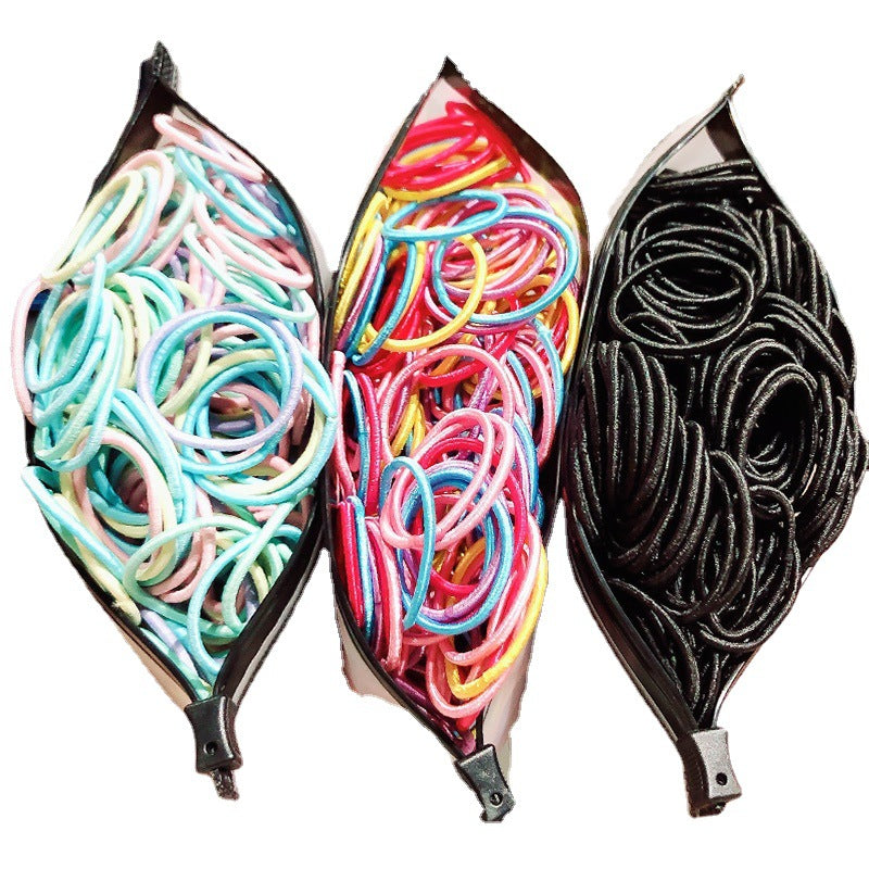 Simple children's hair accessories do not wrap hair baby hair ring Korean version simple rubber band girls color basic hair rope headdress 